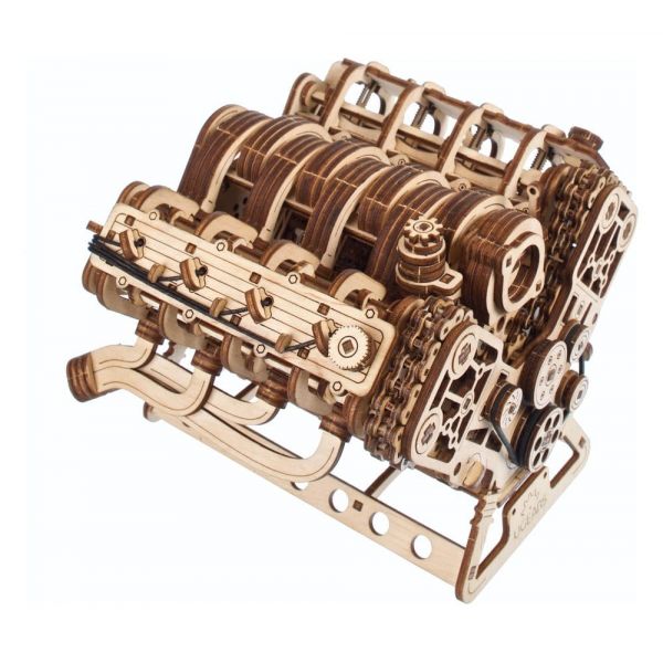 Ugears 3D Wooden Puzzle V8 Engine Additional Image 7