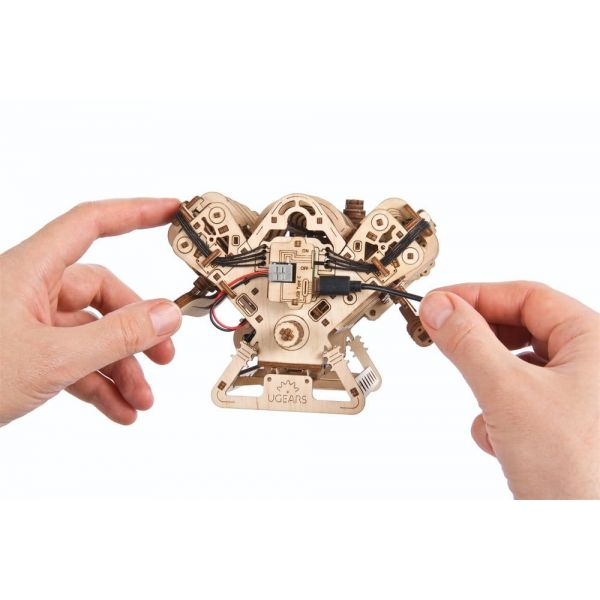 Ugears 3D Wooden Puzzle V8 Engine Additional Image 8