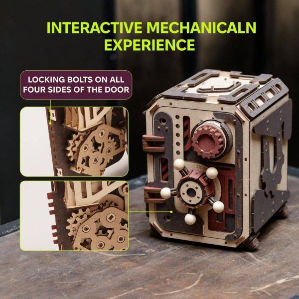 Ugears 3D Wooden Model Kit Safe Too 17 cm Additional Image 2