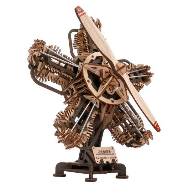 Ugears 3D Wooden Model Kit R-5 Aircraft Engine 25 cm Additional Image 5