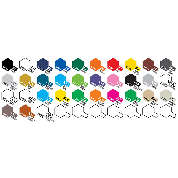 Tamiya X-Series Color Chart Additional Image 3