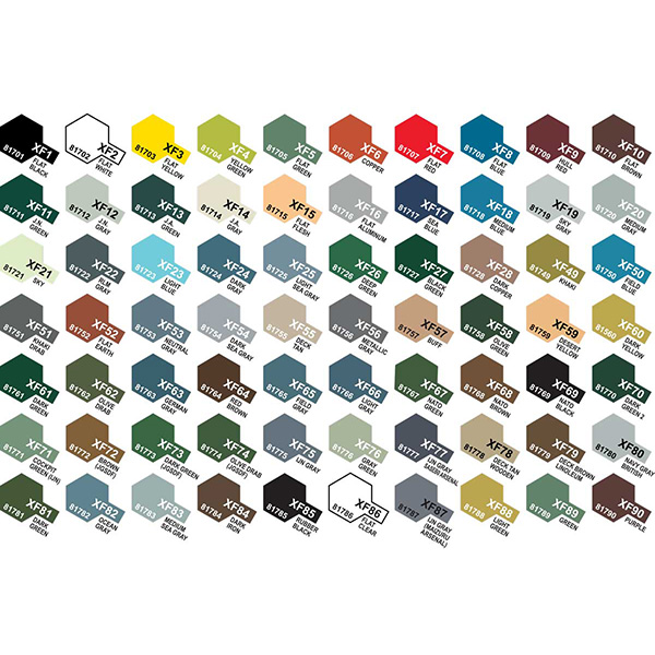 Tamiya XF-Series Color Chart Additional Image 4