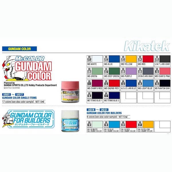 Mr Color Gundam Color Chart Image