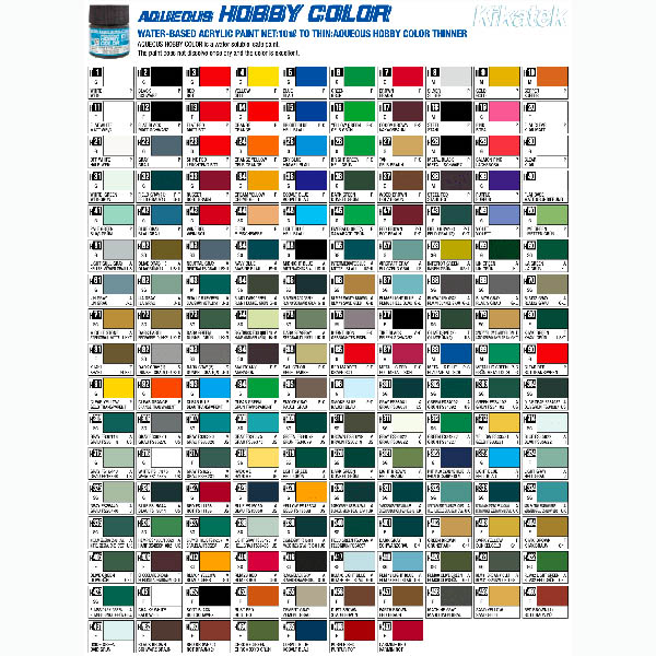 Mr Hobby Aqueous Hobby Color Chart Additional Image 1