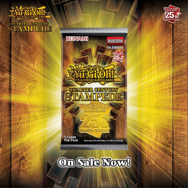 Promotional Banner for The Yu-Gi-Oh! TCG Quarter Century Stampede set is here