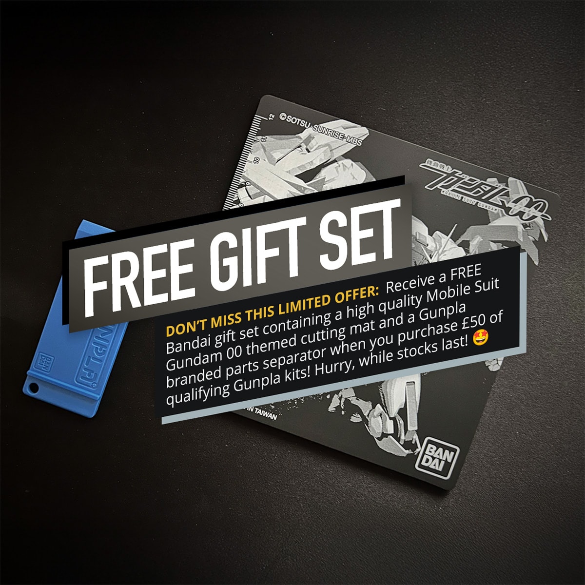 Promotional Banner for FREE Bandai Gift Set