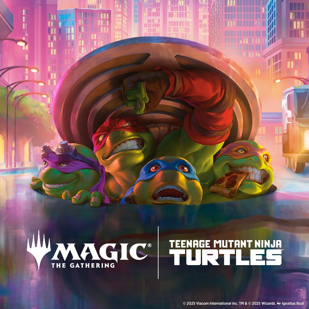 Promotional Banner for The Magic the Gathering: Teenage Mutant Ninja Turtles set is now available